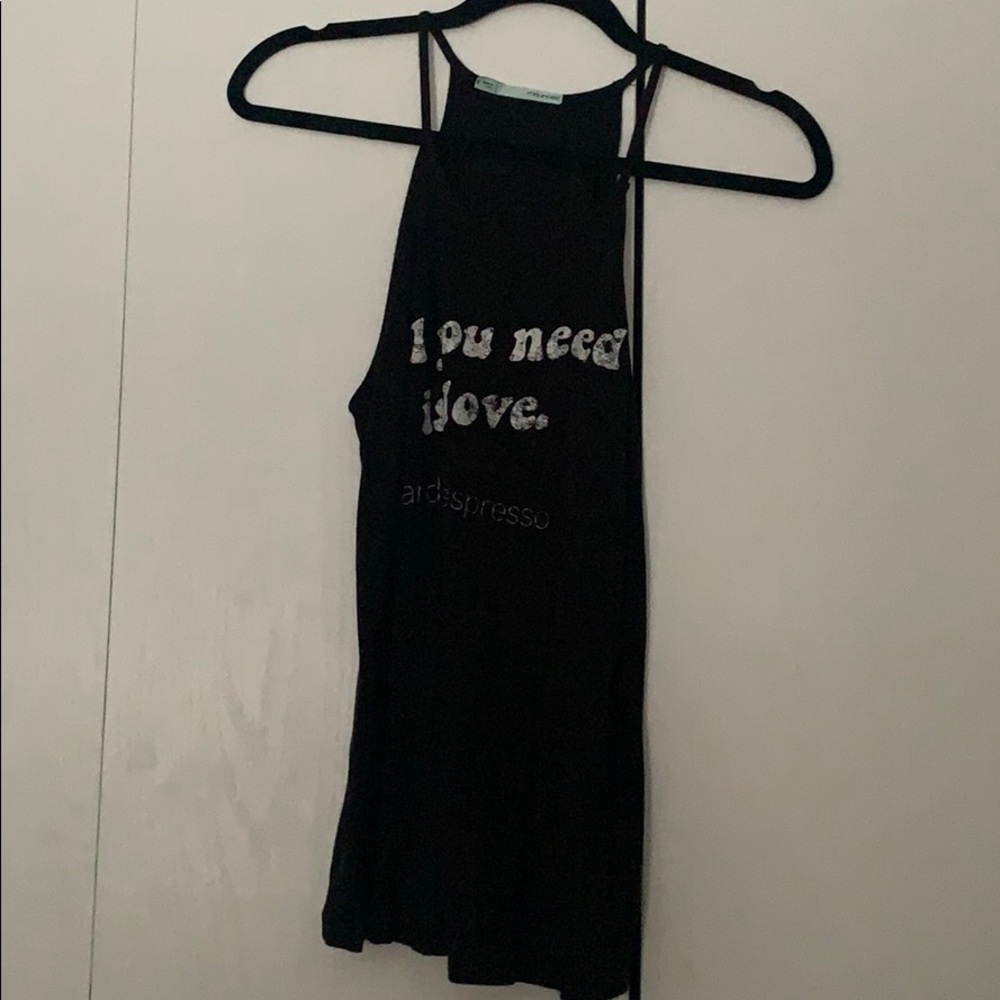 Black tank top